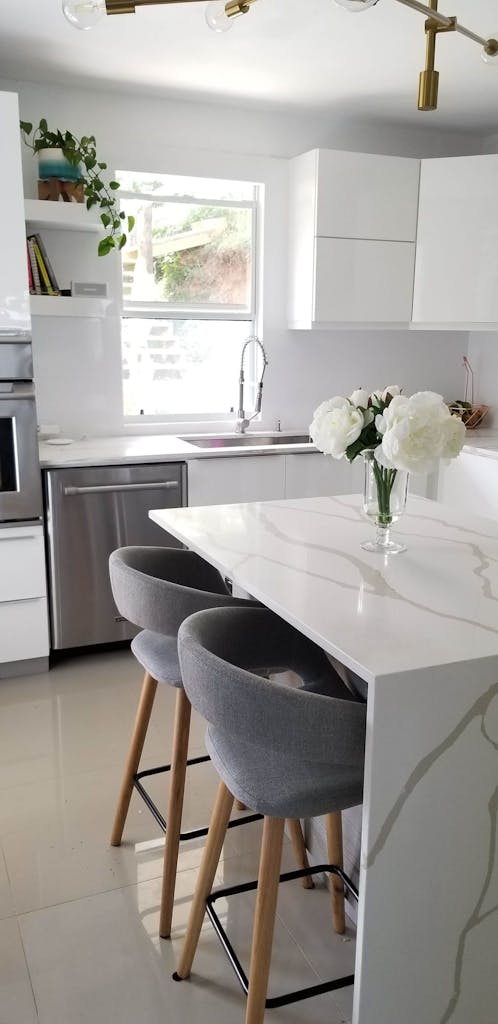 White Themed Kitchen Area