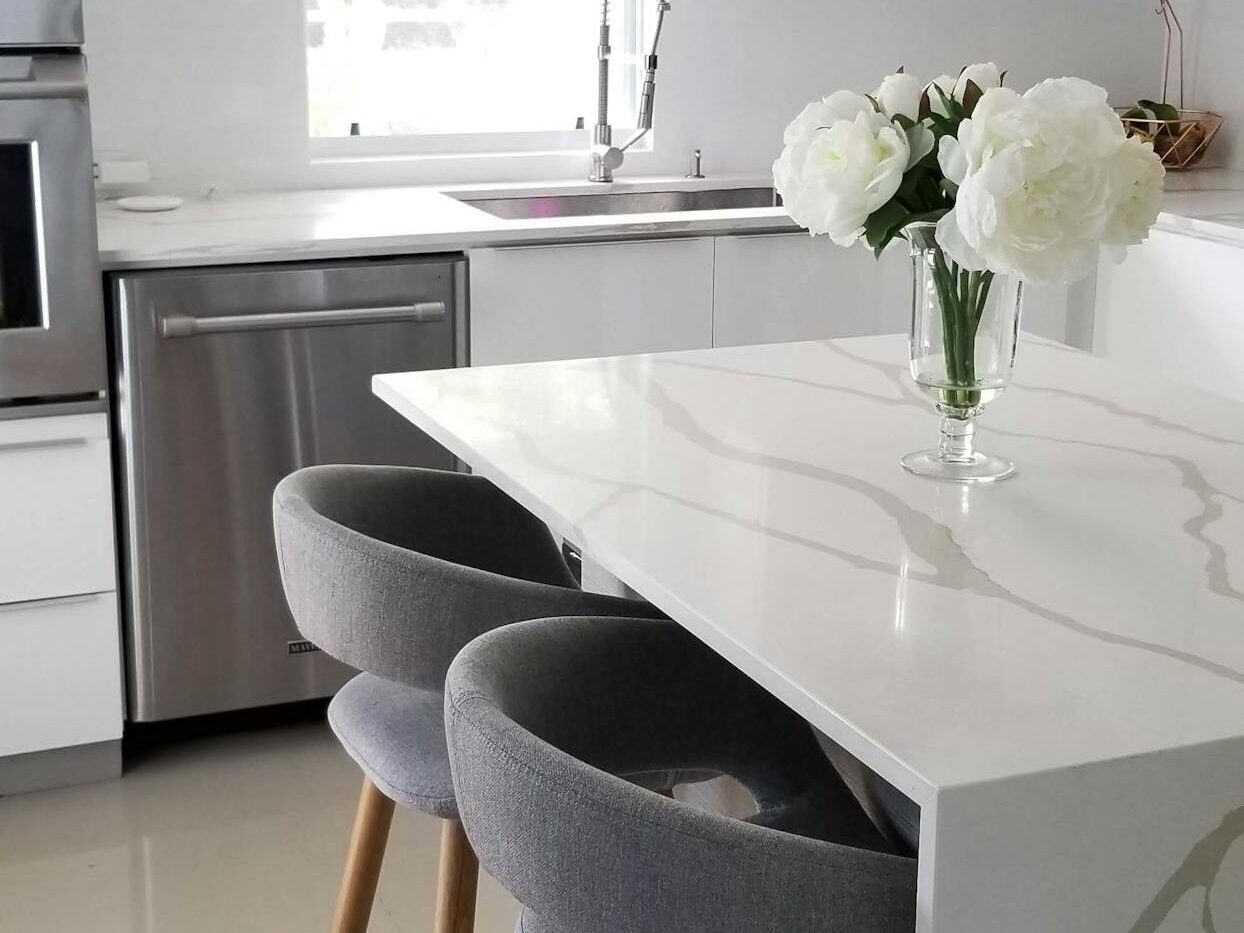 White Themed Kitchen Area